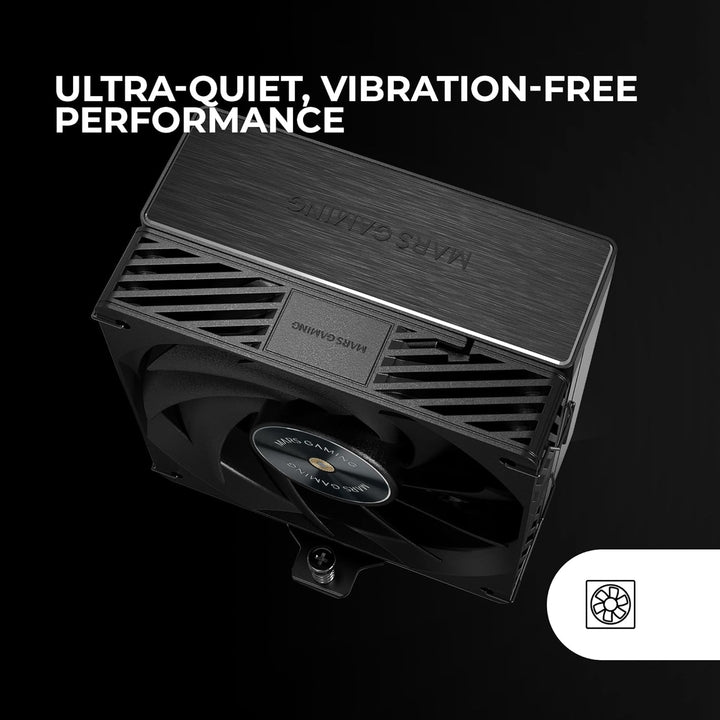 MARS GAMING MCPU-X5, CPU-Kühler 280W TDP, 5x HCT-Heatpipes der Neuen Generation, PWM-Lüfter SI Extre