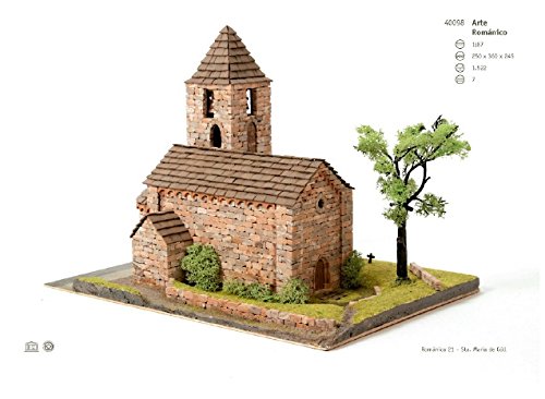 Domus Kits Domus Kits40098 1529 Teile Romanica 21 Sta. Maria De Coll Churche Modell 1:87, Mehrfarbig