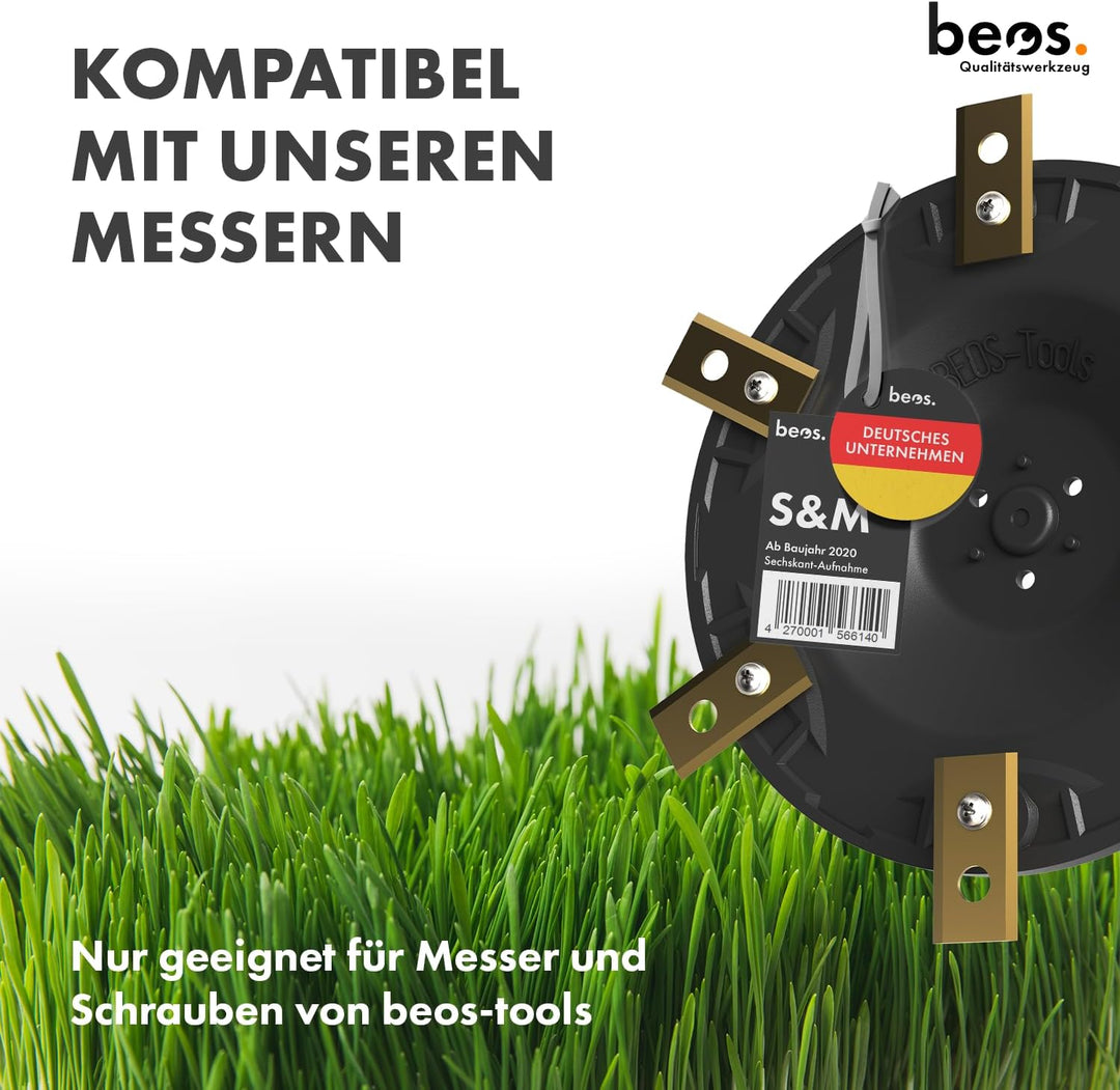 BEOS® PREMIUM Mähroboter Tuning-Messerteller für 6x Klingen - glasfaserverstärkte Messerscheibe - Dr