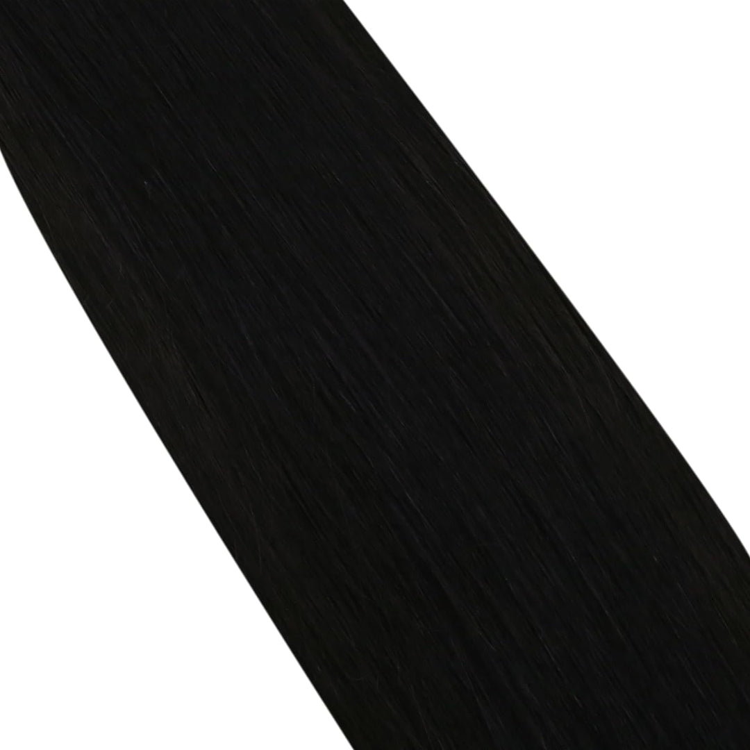 Moresoo Tape Extensions Echthaar Schwarzes Haar Extensions Tape Nahtlose Unsichtbar Remy Tape in Haa