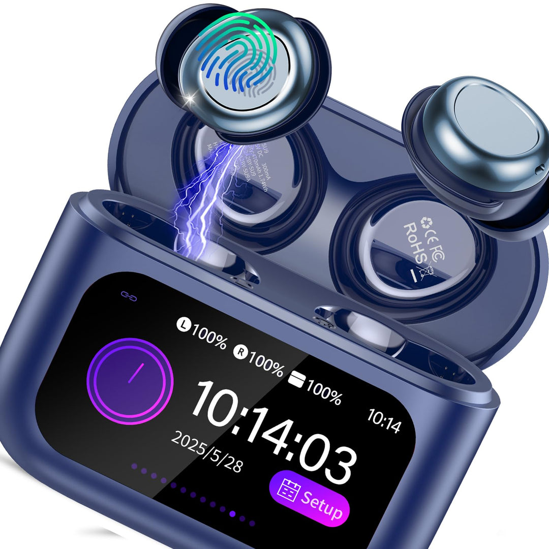 Bluetooth Kopfhörer, Bluetooth 5.4 Schlafkopfhörer In Ear mit Touchscreen, 48H Spielzeit Mini Kopfhö