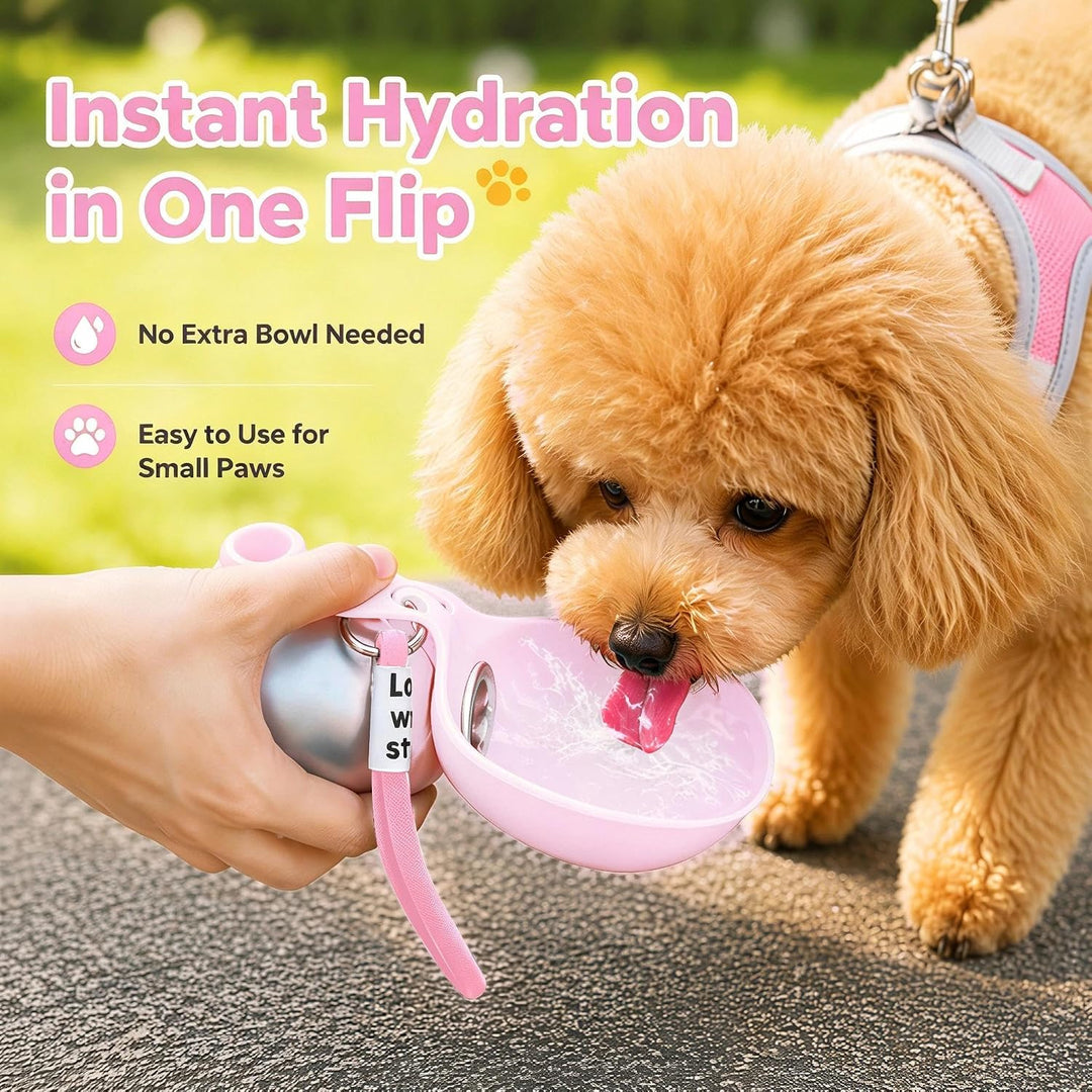 Trinkflasche Hunde für Unterwegs,285ML hundetrinkflasche für unterwegs, Hunde Trinkflasche to go, Hu