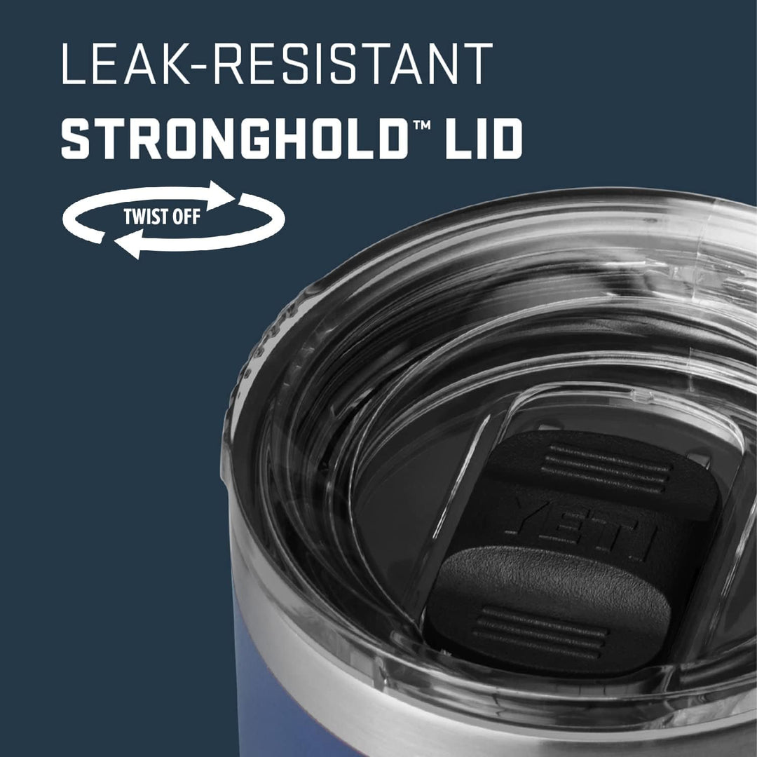 YETI Rambler Reise-Trinkbecher aus Edelstahl, vakuumisoliert, mit starkem Deckel, 850 ml, Nordic Blu