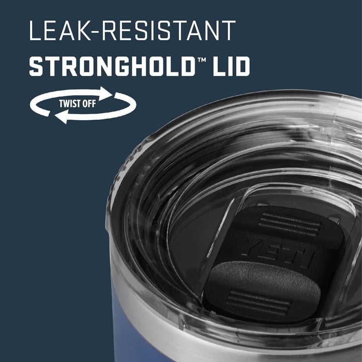 YETI Rambler Reise-Trinkbecher aus Edelstahl, vakuumisoliert, mit starkem Deckel, 850 ml, Nordic Blu