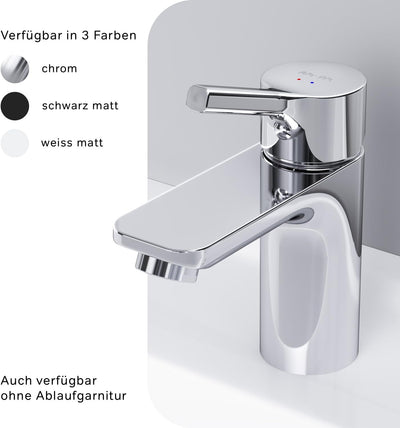 AM.PM Wassersparende Einhebel-Waschtischarmatur, kratzfester Wasserhahn, leicht zu reinigen, mit Kli