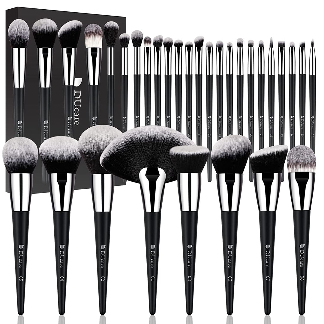 DUcare Professional Pinselset Makeup 32 Stücke Make up Pinsel Set Premium Synthetic Kabuki Foundatio