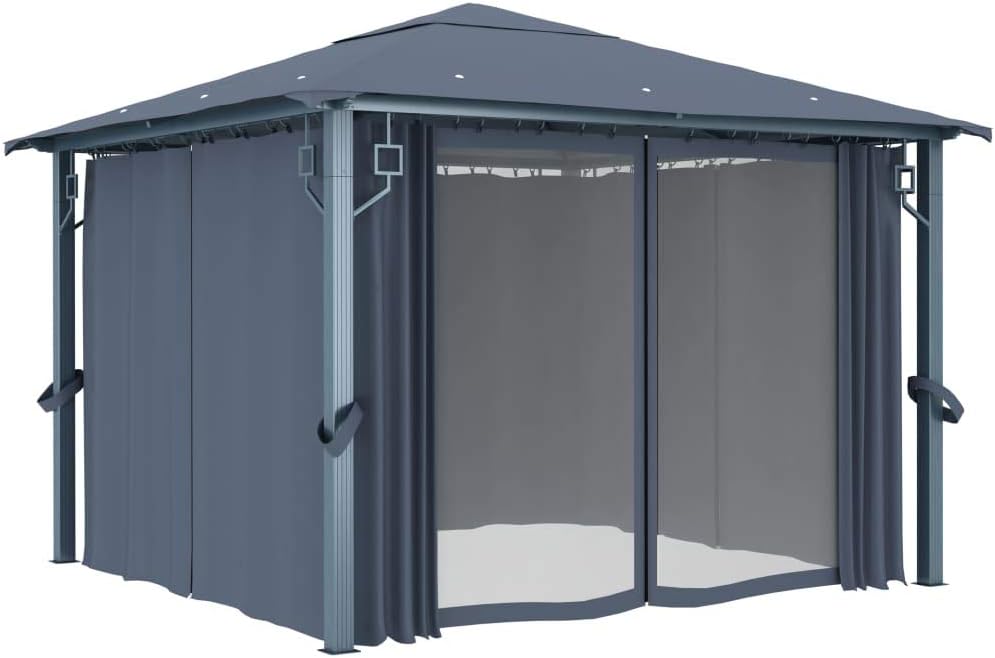 Tidyard Tidyard Gartenpavillion Pavillon Sonnenschutz Festzelt Mit Dach (Anti-UV-PA-Beschichtung),Vo