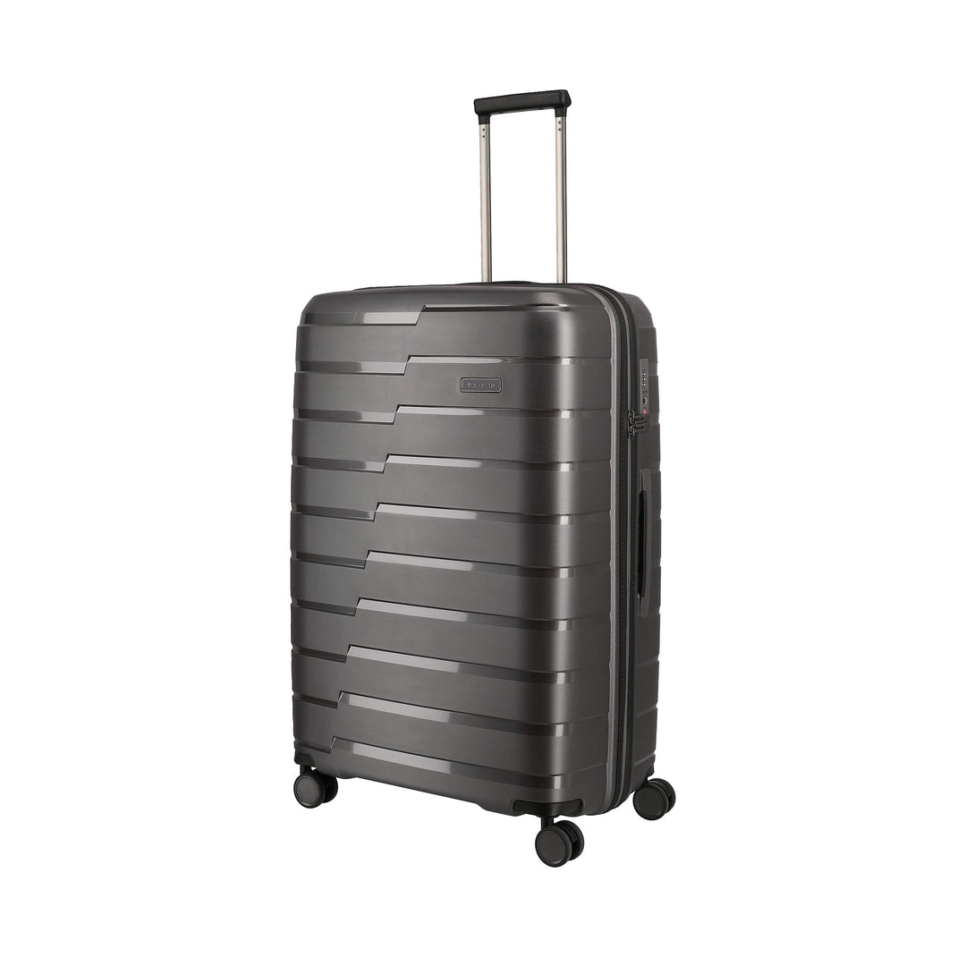 travelite 4-Rad Koffer L mit TSA Schloss, Gepäck Serie AIR BASE: Funktionaler Hartschalen Trolley im