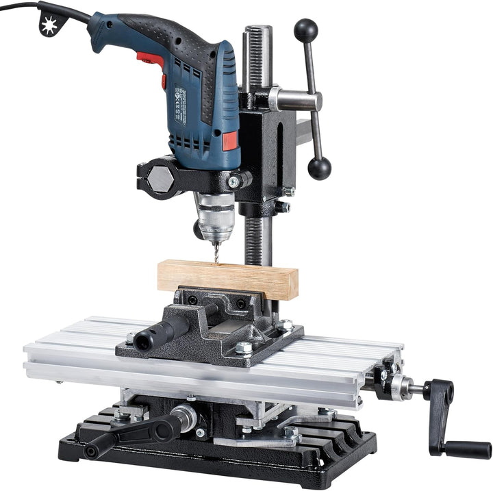 WABECO 2-Achsen Koordinatentisch K400 400 x 180 mm mit Maschinenschraubstock Kreuztisch Bohrtisch fü