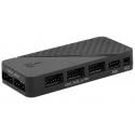 AEROCOOL SATURN 12F ARGB PRO (PAQUETE DE 3) - VENTILADOR ARGB DE 120 MM PARA CAJA, Schwarz