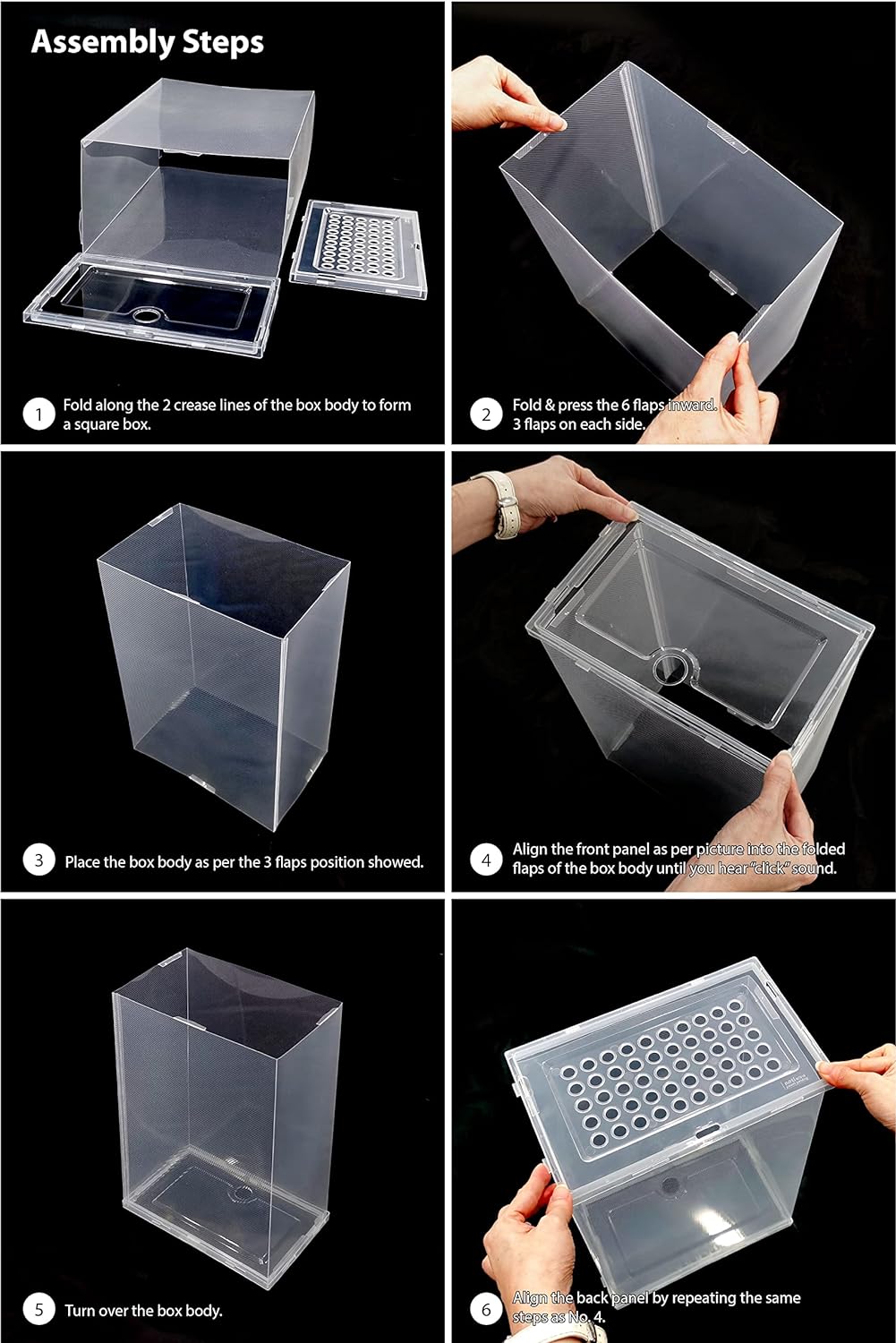 ABBAware Aufbewahrungsboxen für Schuhe bis Grösse 43, transparente stapelbare Schuhorganizer, 12er P