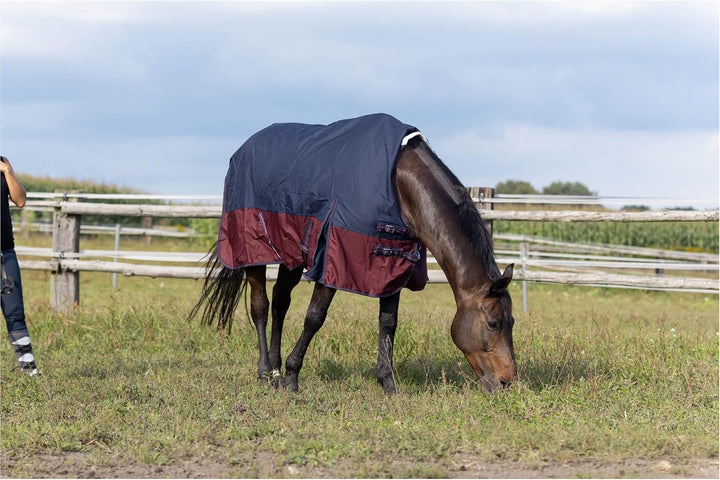 RL24 - Weidedecke High Neck Polarfleece 600D BASICLINE Marine/Kastanie 85cm Marine/Kastanie (Altes M