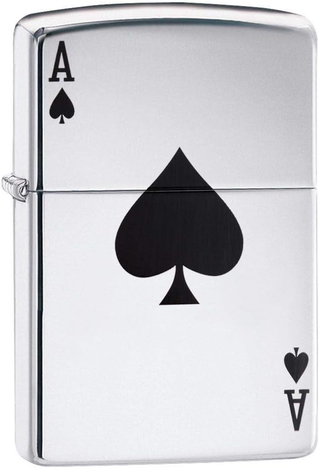 Zippo Ace Winddichtes Feuerzeug, Edelstahl, Silver, 10.2 x 8.9 x 5.1 cm