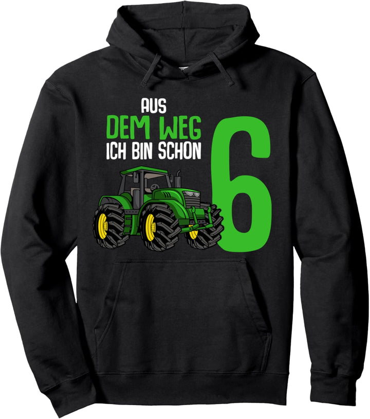 6. Geburtstag Traktor Trecker 6 Jahre Junge Kinder Pullover Hoodie