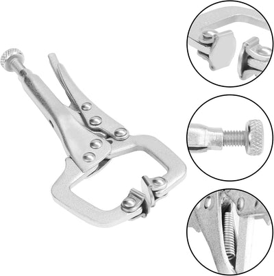 Kurtzy 13,3 cm Schraubzwingen Klemmzwingen Metall Schnellspannzwingen Set Verstellbar mit Schraube S
