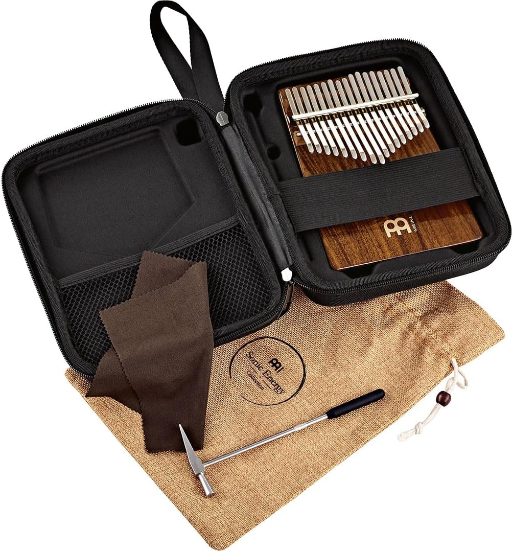 Sonic Energy Kalimba – Daumenklavier mit 17 Tönen in C-Dur – Fingerpiano aus solider Akazie inkl. St