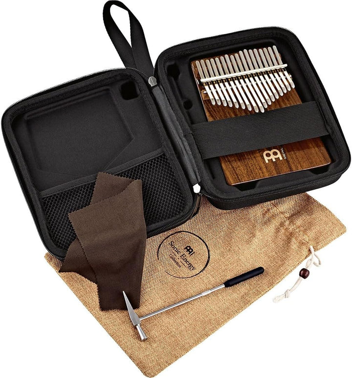 Sonic Energy Kalimba – Daumenklavier mit 17 Tönen in C-Dur – Fingerpiano aus solider Akazie inkl. St