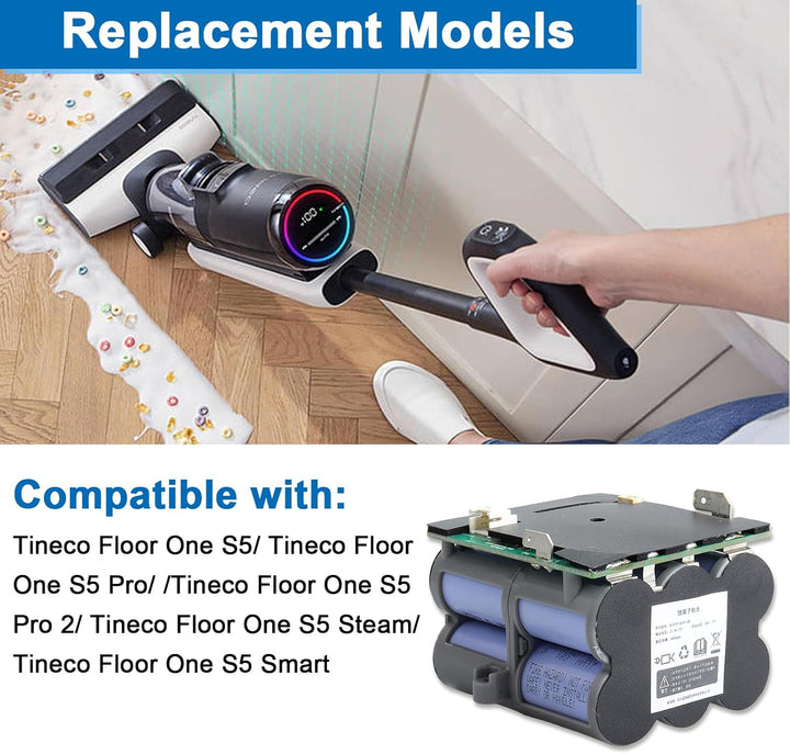 21,6V/ 4000mAh Ersatzakku kompatibel mit Tineco Floor ONE S5/ S5 Pro 2/ S5 Pro/Floor ONE S5 Smart/S5