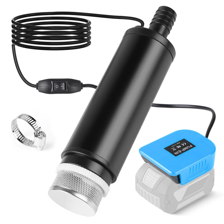 CPROSP Sumpfpumpe Kompatibel mit Bosch GBA 18V Batterie (Keine Batterie), Wasserpumpe 30L/min, Trans
