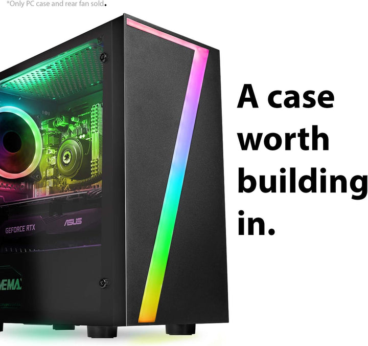 CiT Seven MATX RGB PC Gaming-Gehäuse, Micro-ATX und Mini-ITX-Unterstützung | Schwarz