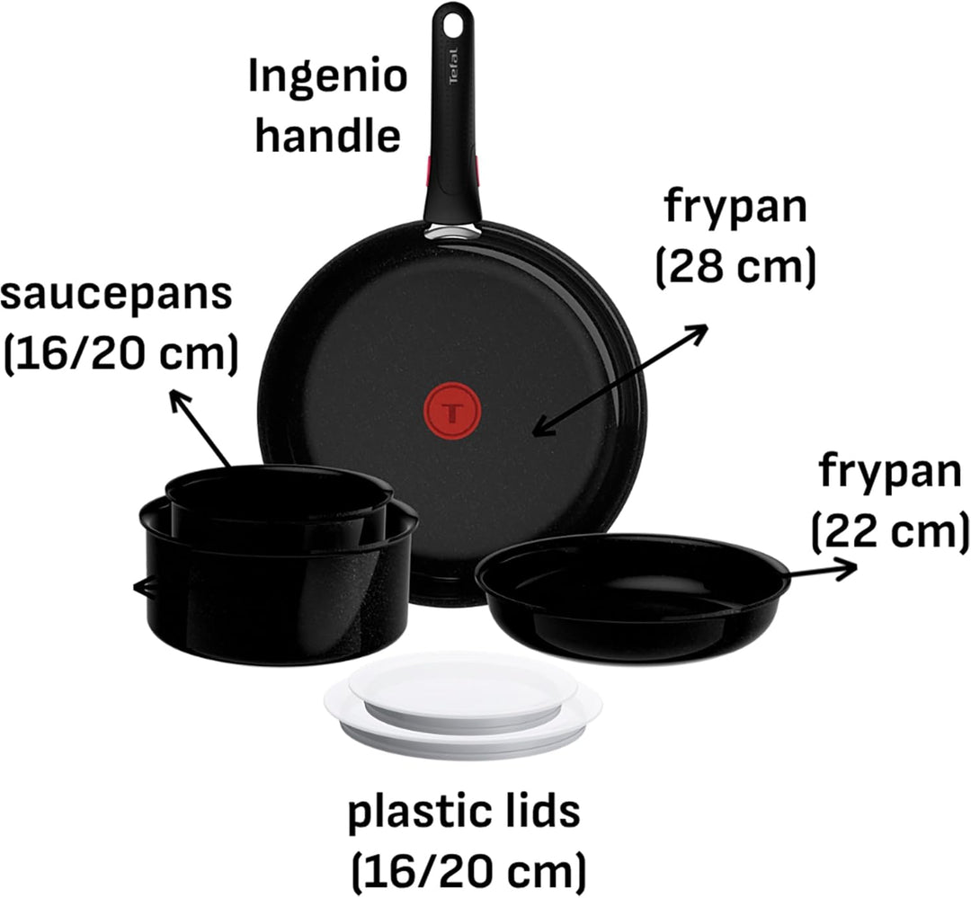 Tefal Ingenio Explore On 7-tlg. Kochgeschirr-Set, keramische Fusion Core Antihaftversiegelung, platz