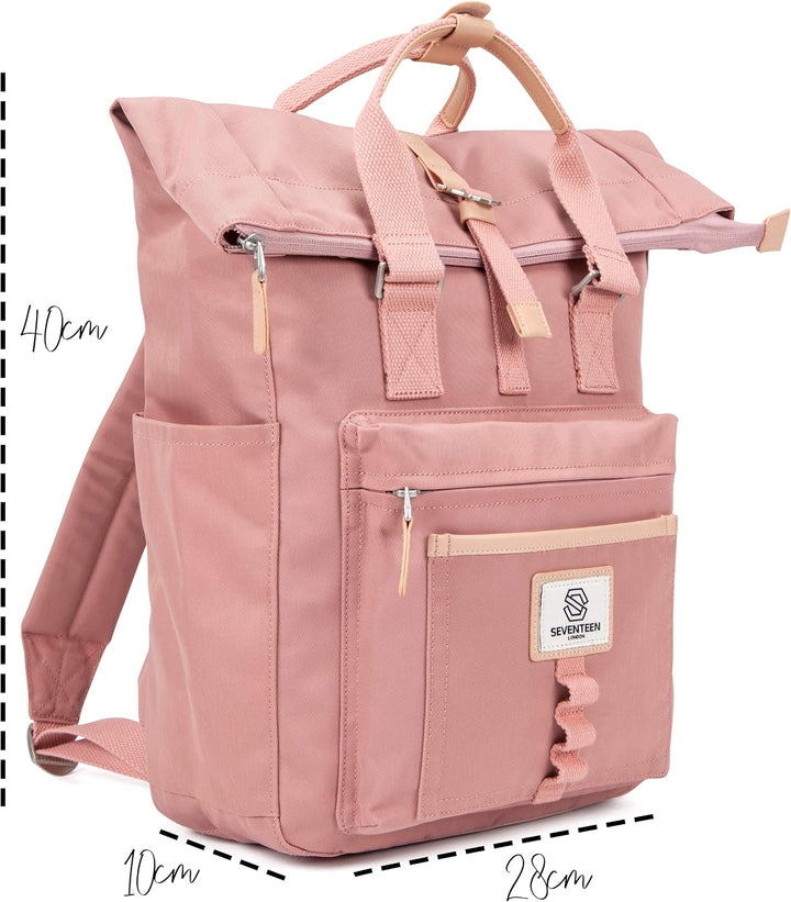 SEVENTEEN LONDON – Moderner und stilvoller ‘Canary Wharf’ Rucksack mit einem klassischen gefalteten