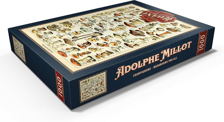 Champignons - Pilze für Alle, Vintage Art Poster, Adolphe Millot - Premium 1000 Teile Puzzle - MyPuz