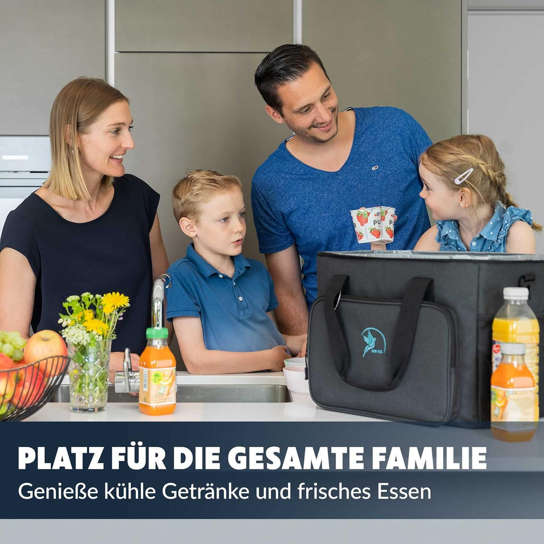 Obics Kühltasche klein 20L & Gross 30L, Kühlbox faltbar mit Flaschenöffner Lunchtasche Herren - lang
