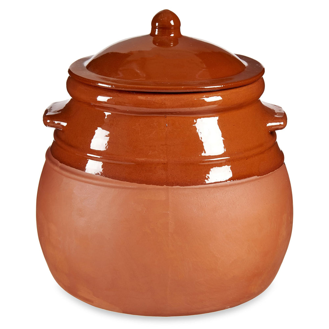 Tontopf mit Deckel 4,5 L Stewpot Eintopf - Schmortopf Antike - Tongeschirr Mittelalter - Wikinger -