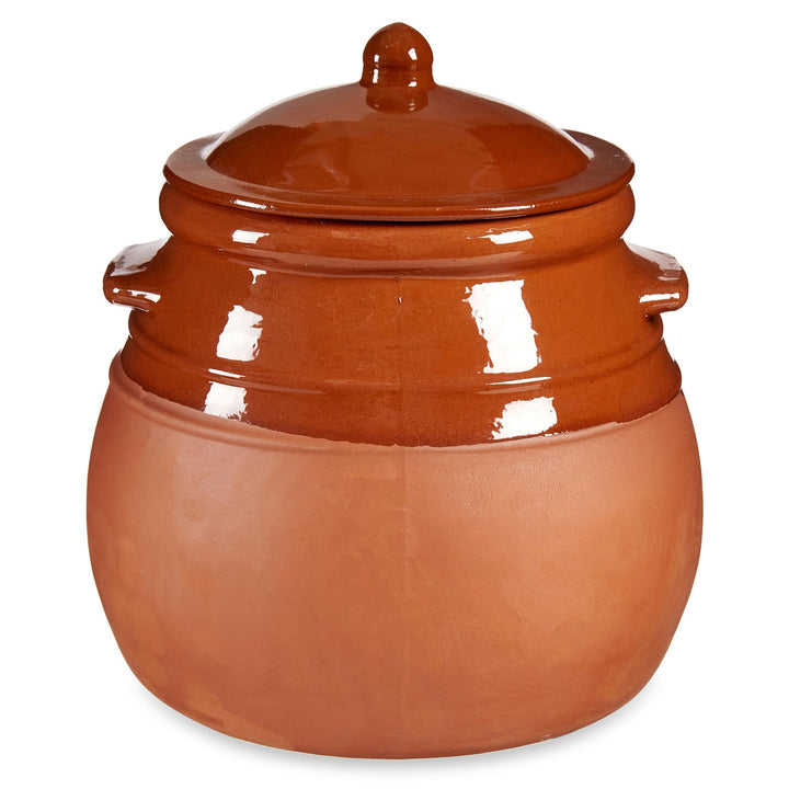 Tontopf mit Deckel 4,5 L Stewpot Eintopf - Schmortopf Antike - Tongeschirr Mittelalter - Wikinger -