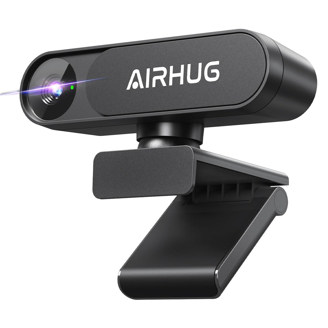 AIRHUG 4K UHD USB Webcam ohne Mikrofon, Datenschutzkappe für sichere Meetings- 16MP Sony Sensor, PDA