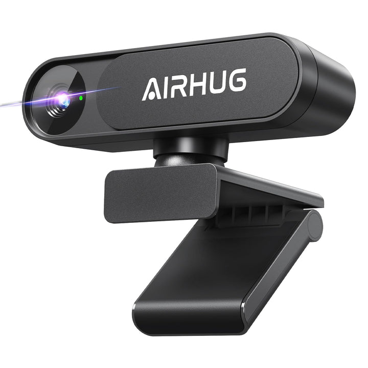 AIRHUG 4K UHD USB Webcam ohne Mikrofon, Datenschutzkappe für sichere Meetings- 16MP Sony Sensor, PDA