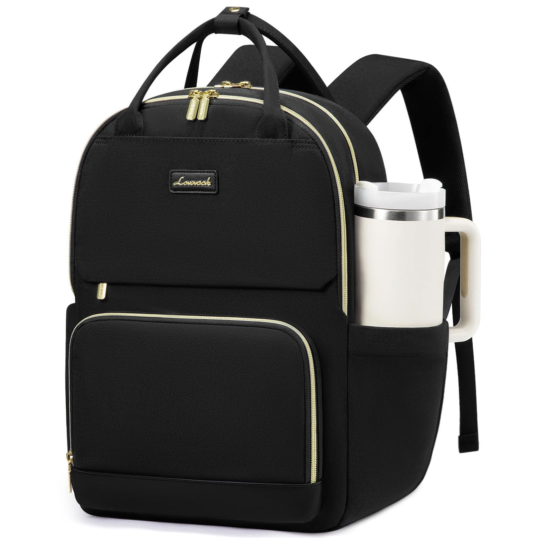 LOVEVOOK Rucksack Damen, 17.3 Zoll Laptop Schulrucksack Teenager mit Grossem Flaschenfach, Uni Schul