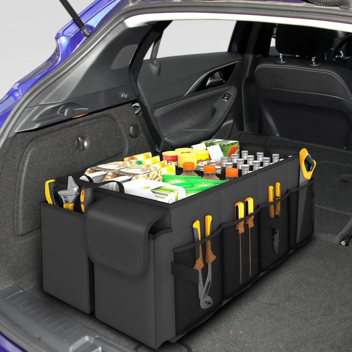 Faltbarer Kofferraum-Organizer, robuste Auto-Aufbewahrungsbox mit verstärktem Boden, geräumiger Fahr