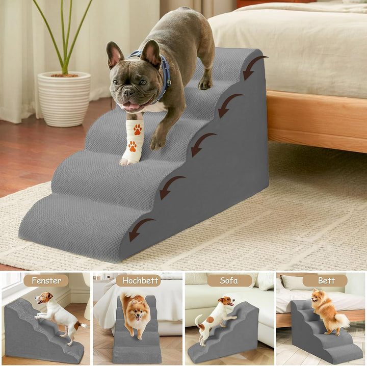 Niubya Hundetreppe für Kleine Hunde, H40 cm, für Katzentreppe Hundetreppe Bett und Sofa, ältere und