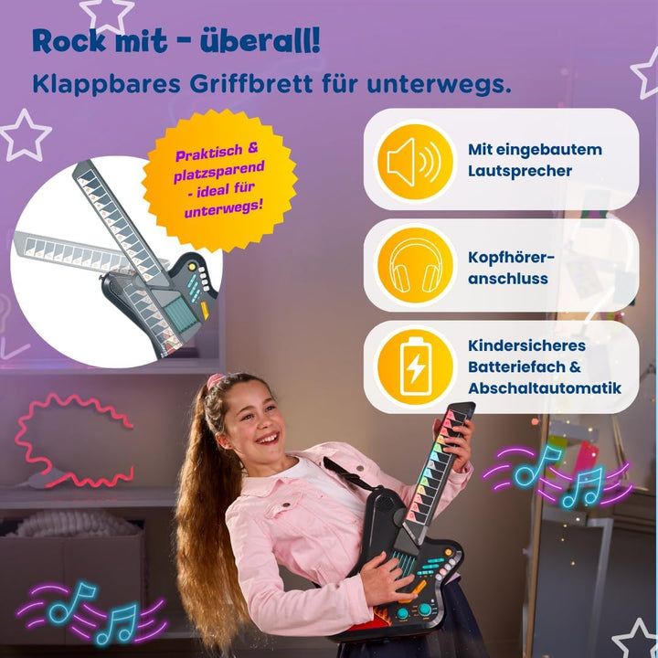 VTech Kidi Guitar Superstar – Interaktive Kinder E-Gitarre mit LEDs
