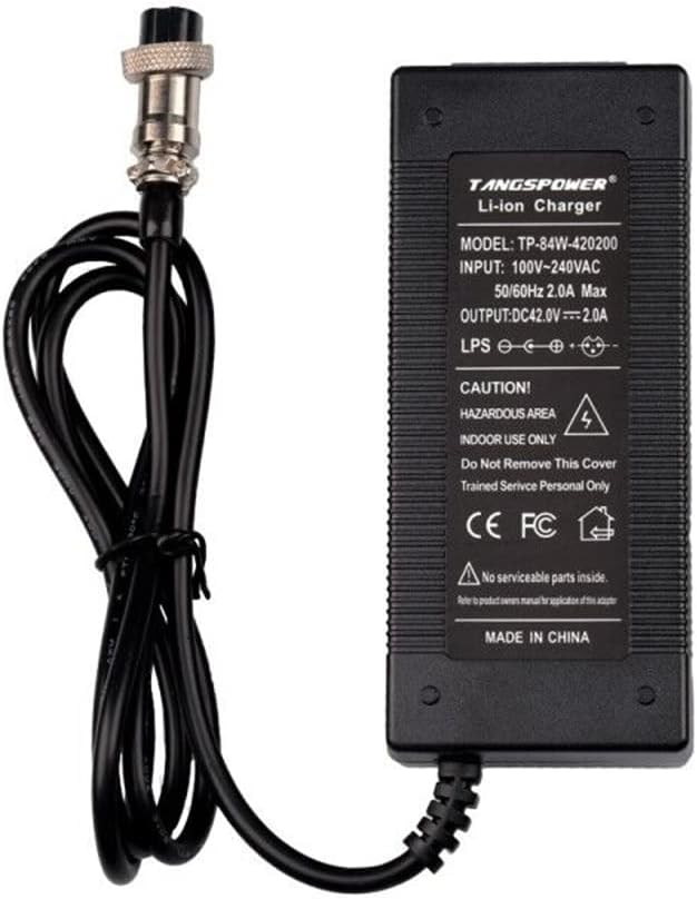 TANGSPOWER Ladegerät für Lithium-Akku, 42 V, 2 A, für Elektroroller, Kugoo M2 e-Bike 36 V, 10 Serie,