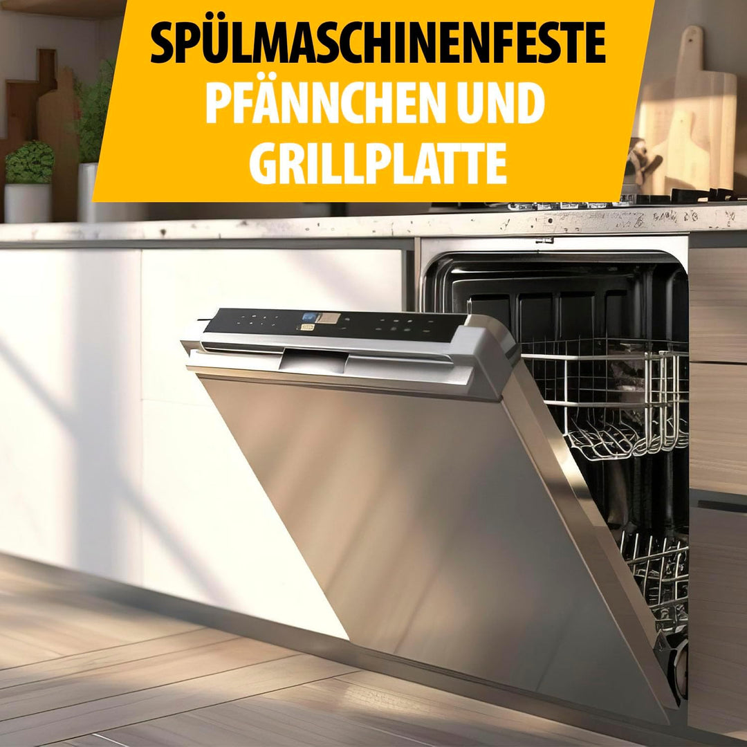 Tristar Raclette Clean Air, 1100 W, Für 6 Personen, Luftfiltersystem, Geruchsarm, Antihaft, PFAS-fre