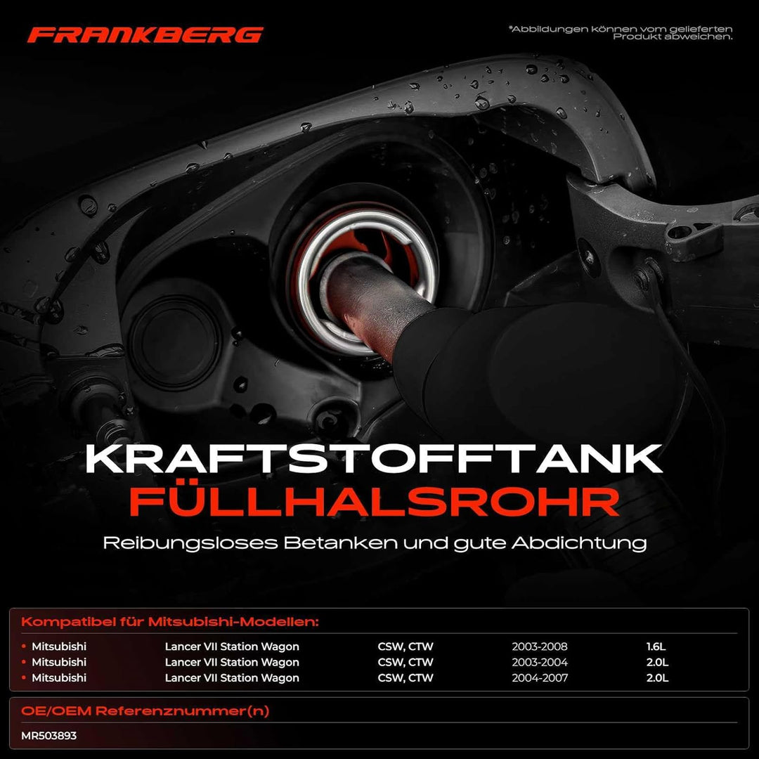 Kraftstoffeinfüllrohr Einfüllstutzen für Lancer VII Station Wagon CS W 1.6L 2.0L Benzin 2003-2008 MR