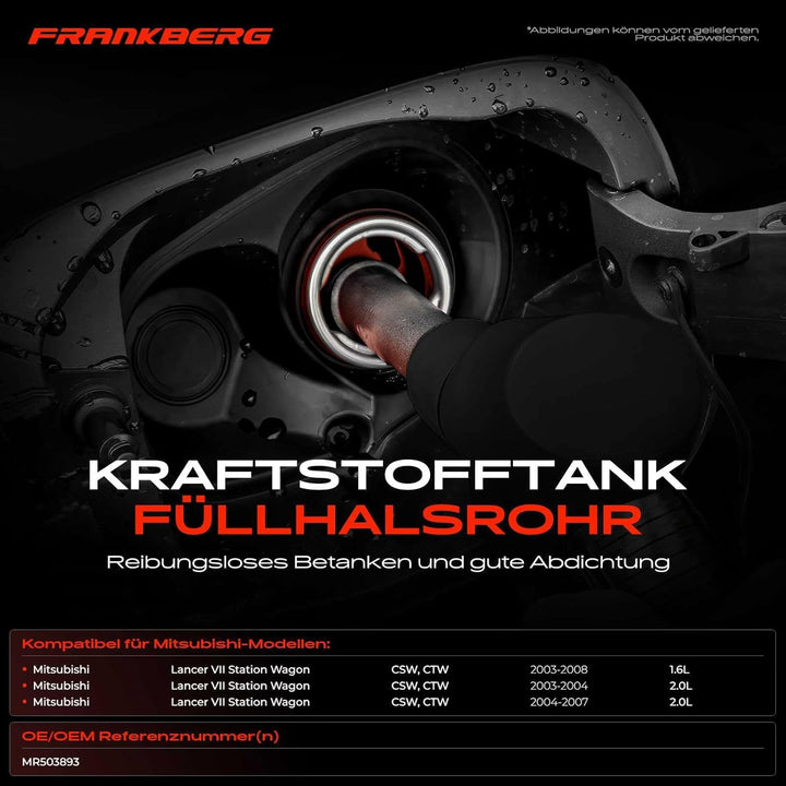 Kraftstoffeinfüllrohr Einfüllstutzen für Lancer VII Station Wagon CS W 1.6L 2.0L Benzin 2003-2008 MR