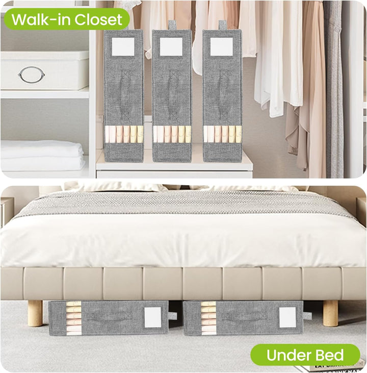 3 Stück Aufbewahrung Bettwäsche Organizer, Linen Bed Sheet Organiser Box, Faltbarer Aufbewahrungstas