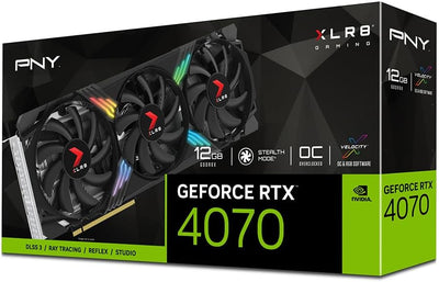 PNY GeForce RTX™ 4070 12GB XLR8 Gaming Verto Epic-X RGB™ Overclocked Triple Fan Grafikkarte DLSS 3 R