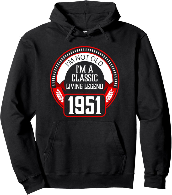 Geschenk zum 72. Geburtstag für Sie – Geburtstagsgeschenk für Ihn 1951 Pullover Hoodie