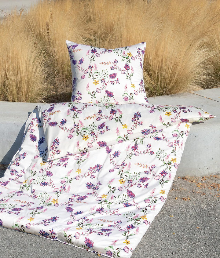 Janine Bettwäsche Mako-Satin Moments 155x220 + 80x80 cm Flieder, 155x220 + 80x80 cm