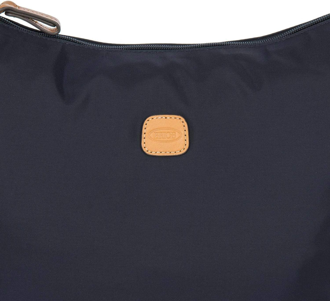 BRIC'S - Kleine Halbmondförmige Umhängetasche Aus Nylon, Blau, 33x26x9.5 cm, Blau