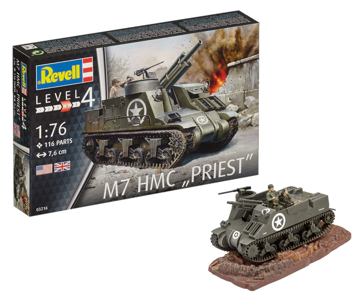 Revell 03216 M7 HMC Priest im Massstab 1:76, Modellbausatz