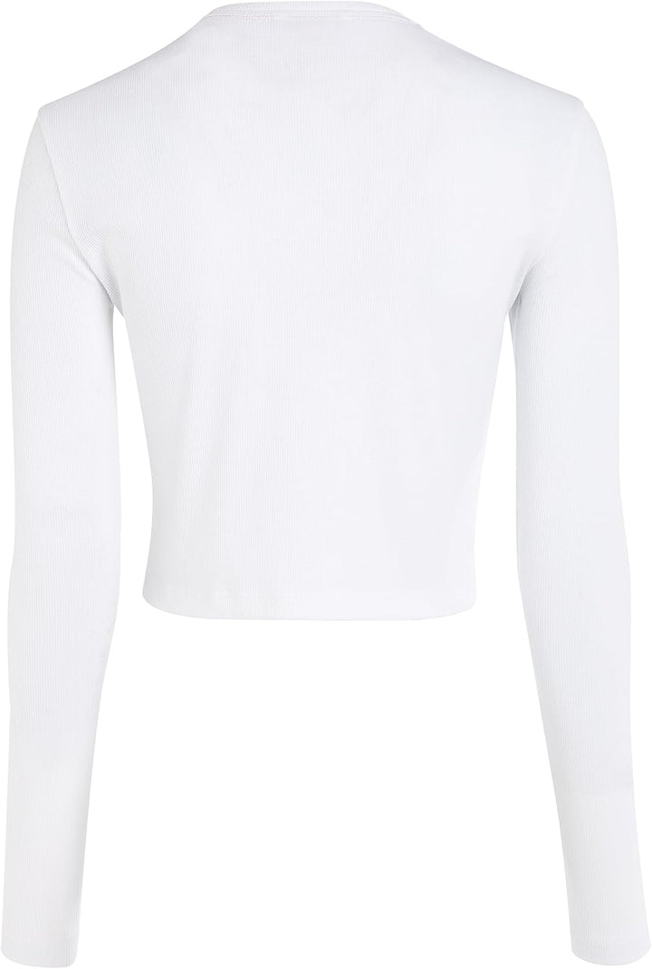Tommy Jeans Damen Langarm Strickoberteile XS Weiss, XS Weiss