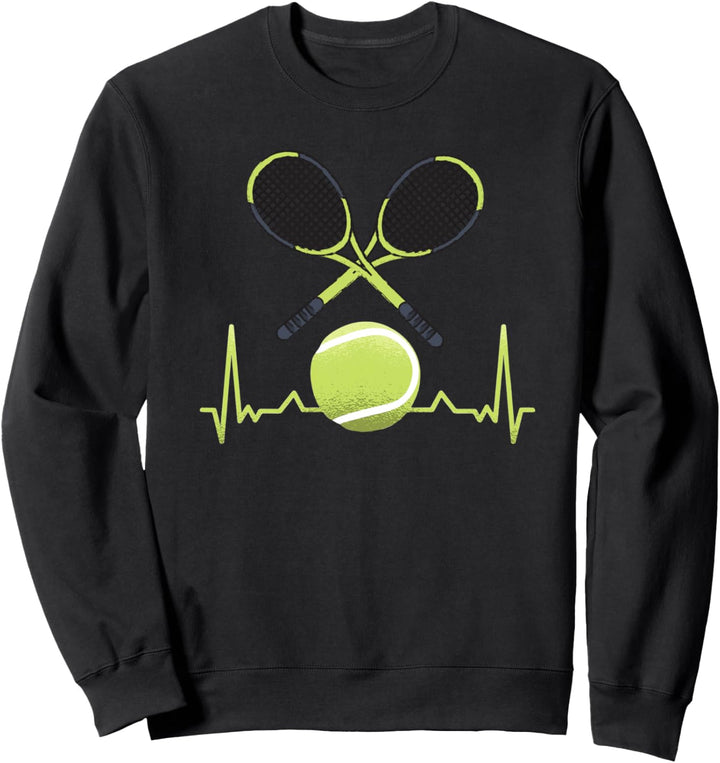 Tennis-Herzschlag Tennisspieler und Trainer. Sweatshirt