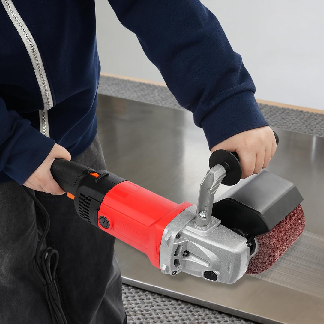 1580W Elektrische Satiniermaschine Bürstenschleifer 6-Gang 100-3000U/min | Doppelgriff Mit Arretiert