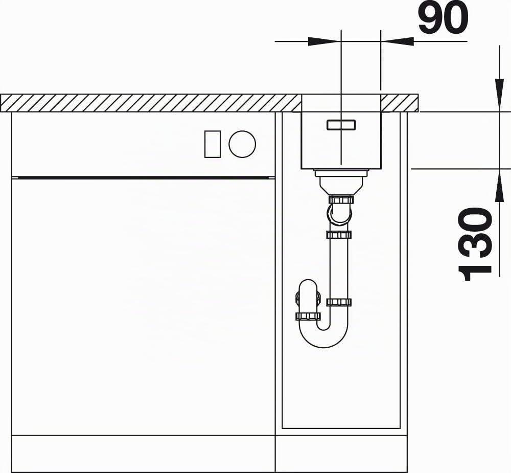 BLANCO ANDANO 180-U | Edelstahl | Einbauart: Unterbau | ohne Ablauffernbedienung, ohne Zubehör | 30e